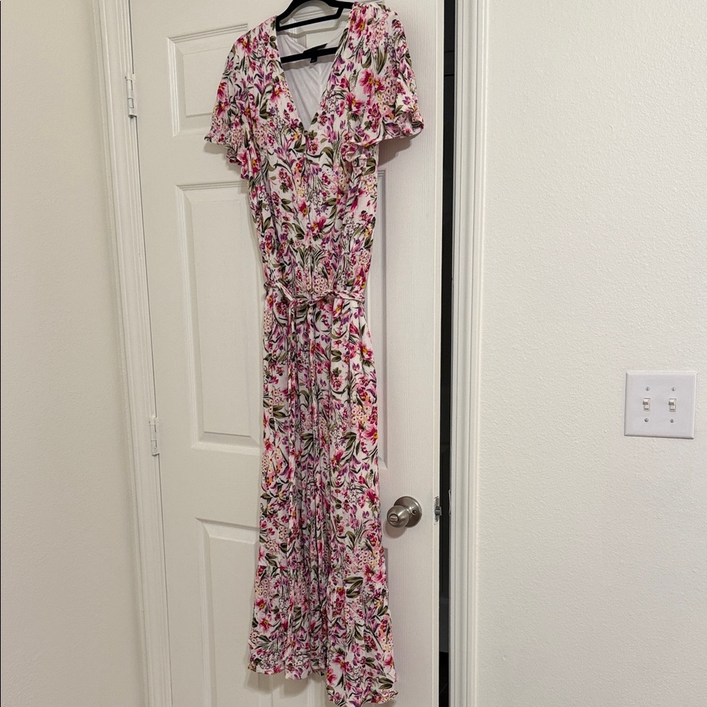 Lane Bryant Pink Floral Maxi Dress